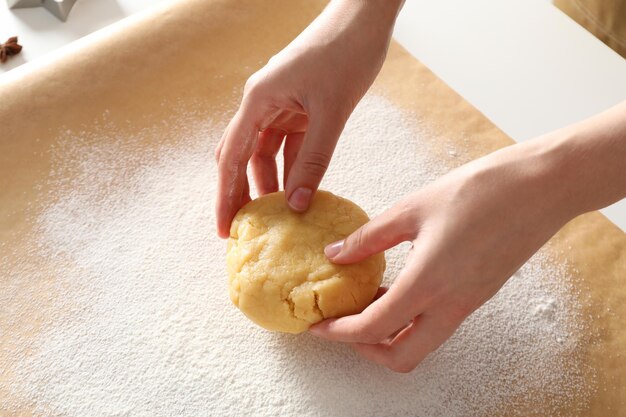 사진 맛있는 수제 쿠키 요리 요리의 개념