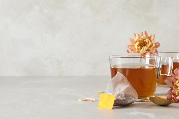写真 寒い季節のお茶で飲むホットドリンクのコンセプト