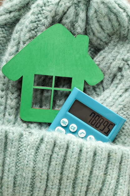 Photo concept of payment for heating rise in heating prices