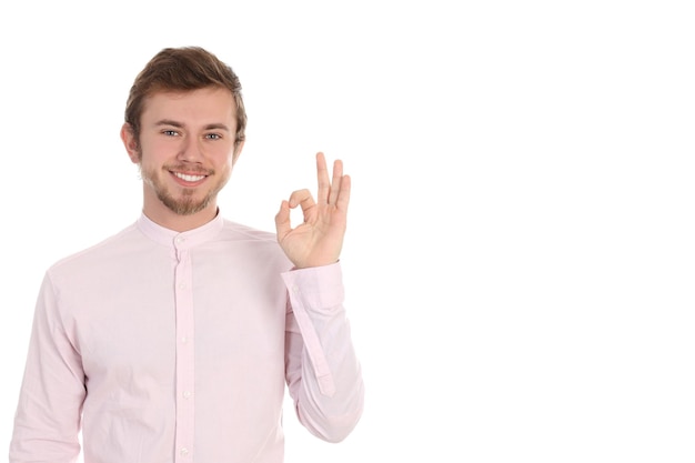 Concept of people young man isolated on white background