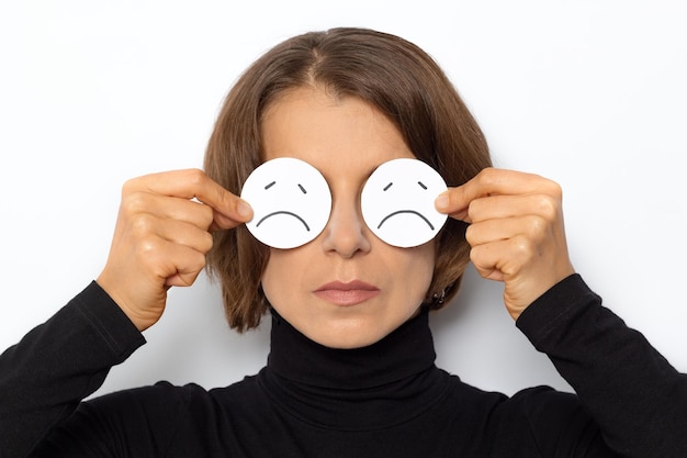 女性の視力低下の概念。