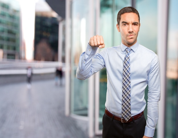 Photo concept of a powerful businessman