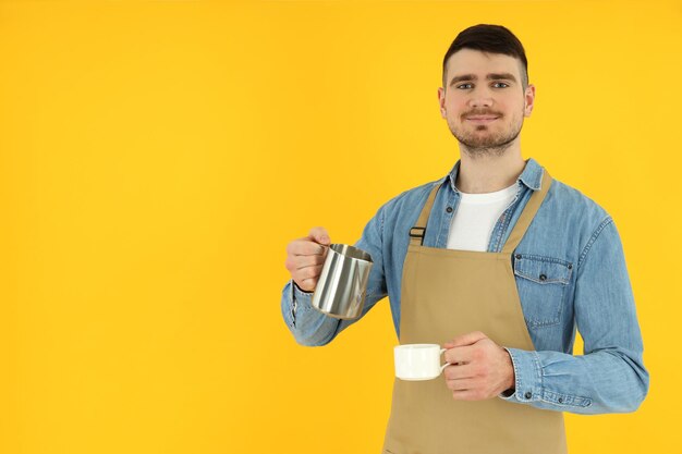 Concept of profession with young man waiter