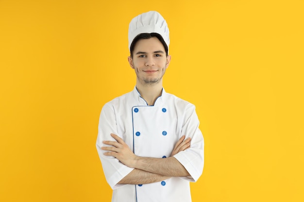 Concept of profession young attractive male chef