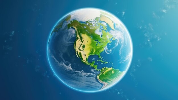 Концепция защиты планеты и спасения планеты День Озона Генеративный ИИ