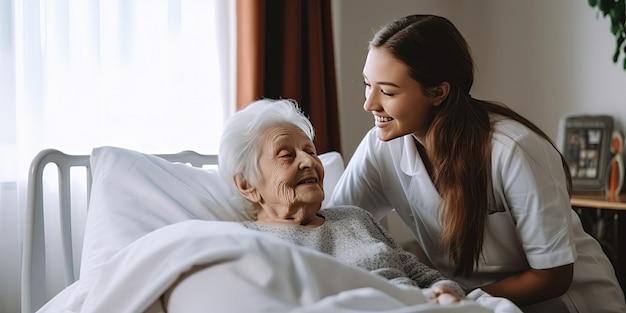 The concept of providing medical care to an elderly person