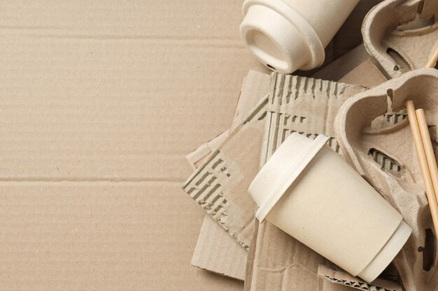 the concept of recycling kraft cardboard smart use of resources