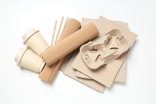 The concept of recycling kraft cardboard Smart use of resources