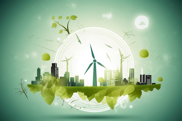 The concept of reflecting carbon neutrality Energy saving and environmental protection industry