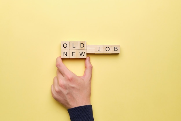 The concept of replacing the old with a new job.