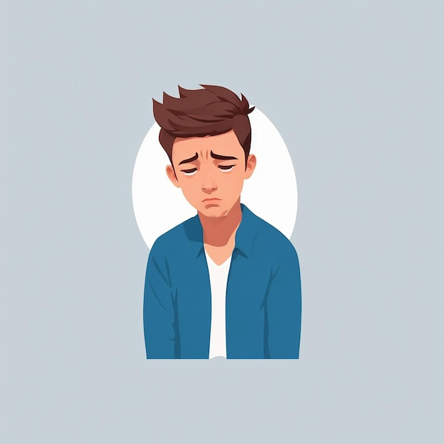 concept sadness man vector illustration