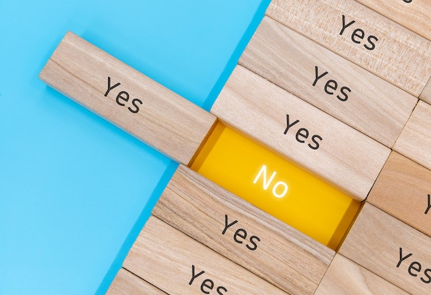 The concept of saying no when everyone shouts yes