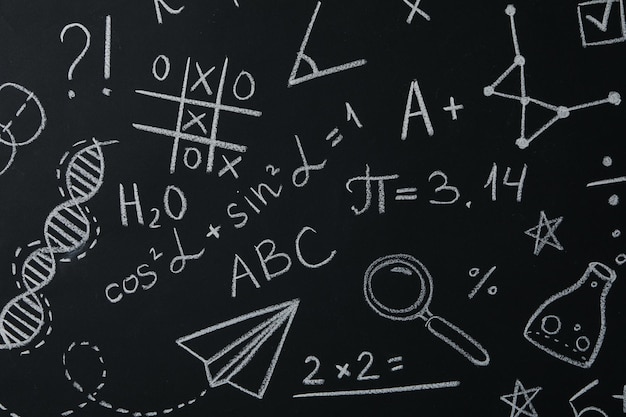 Concept school en onderwijs met bord