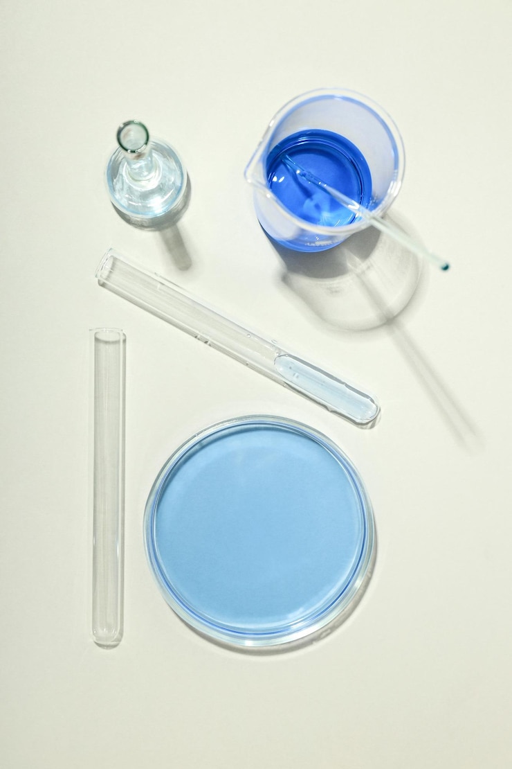 Photo concept of science and research with laboratory accessories