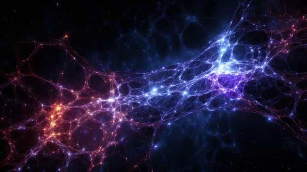 The concept of a scientific image of dark matter energy interweaving of matter energy generative ai