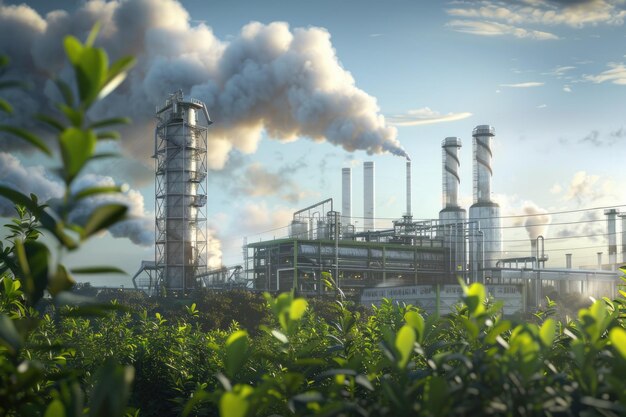 Photo concept shot of environmental friendly industry