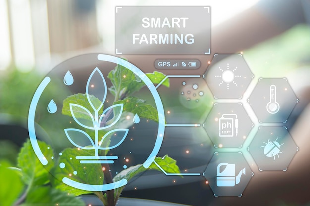 Concept smart farming technology management