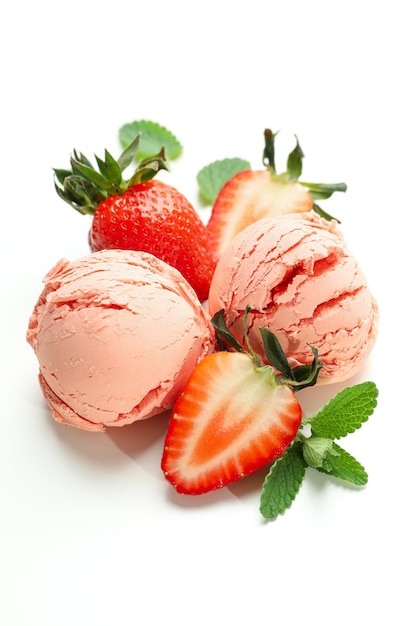 Concept of summer food ice cream close up