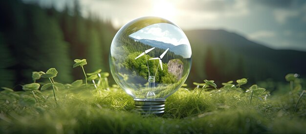 Photo concept of sustainable energy sources