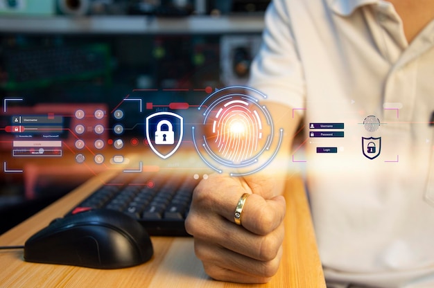 Photo concept of system login to protect security and collect user datax9