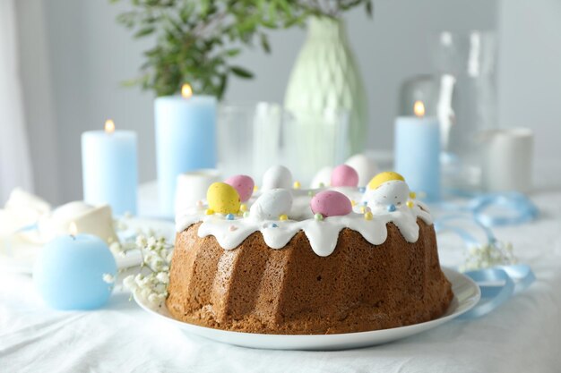 Photo concept of tasty easter food close up