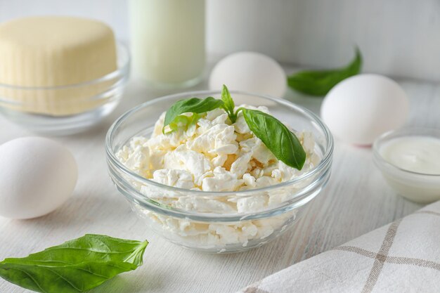 Foto concetto di cibo gustoso diversi prodotti lattiero-caseari