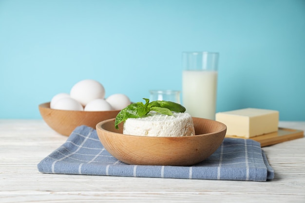 おいしい食べ物のさまざまな乳製品のコンセプト