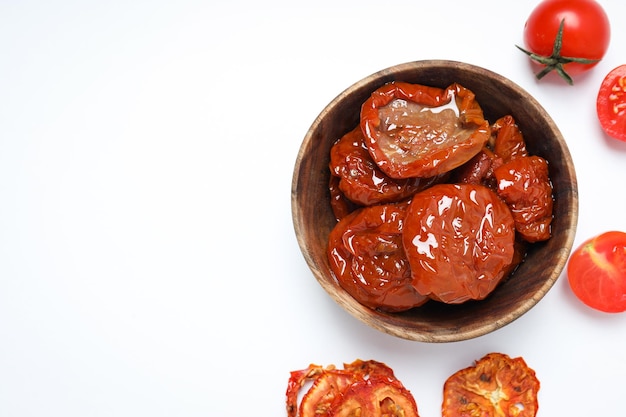 텍스트에 대 한 맛있는 음식 햇볕에 말린 토마토 공간의 개념