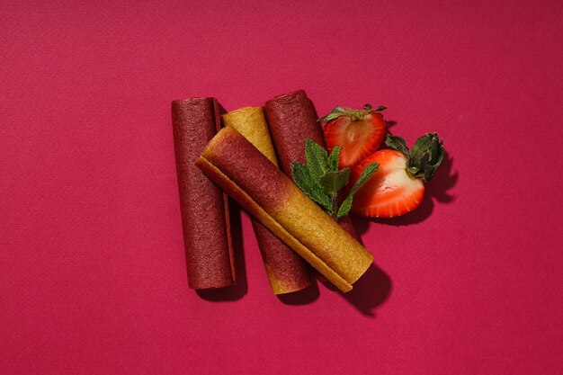 Concept of tasty and sweet food pastille