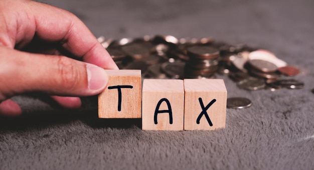 Concept of taxes paid by individuals and corporations such as VAT income tax and property tax