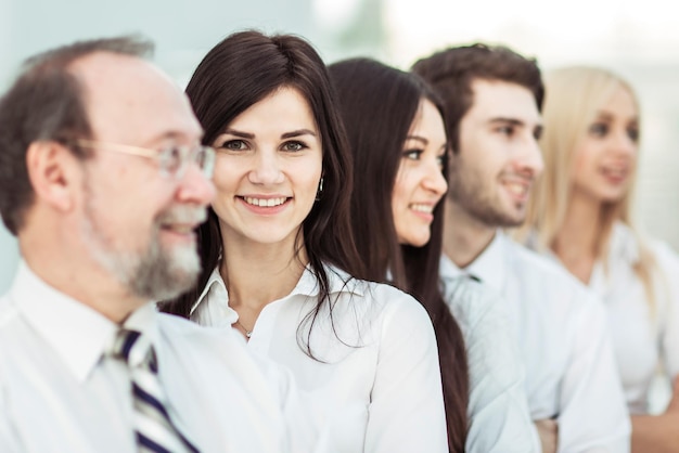 Concept of team workprofessional business team standing next to each other