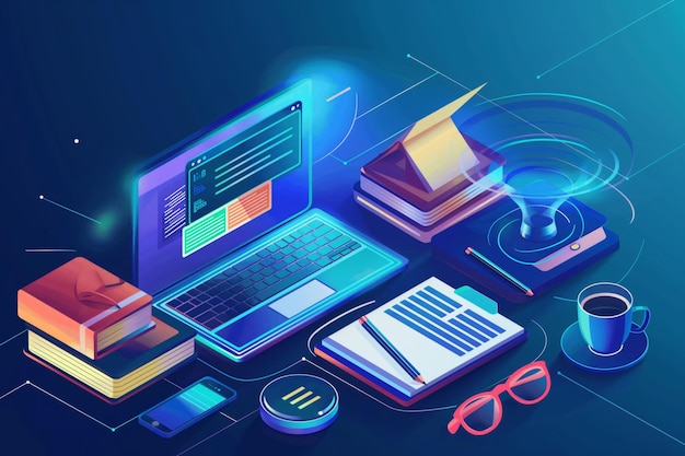 concept van afstandsonderwijs voortgezet opleidingscursussen via het internet