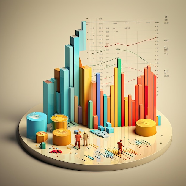 Concept van bedrijfsleven en statistiek