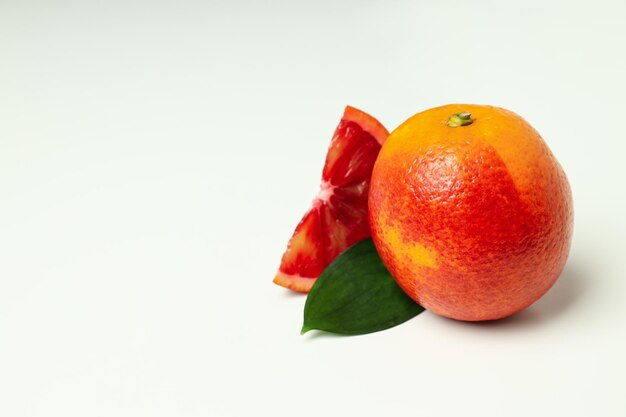 Concept van citrus met roodoranje ruimte voor tekst