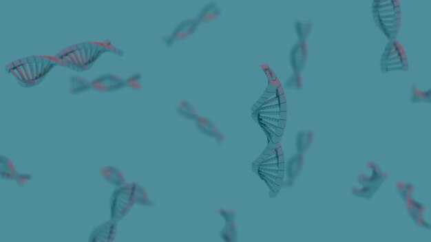 Concept van de evolutie van het menselijk DNA in de verre toekomst