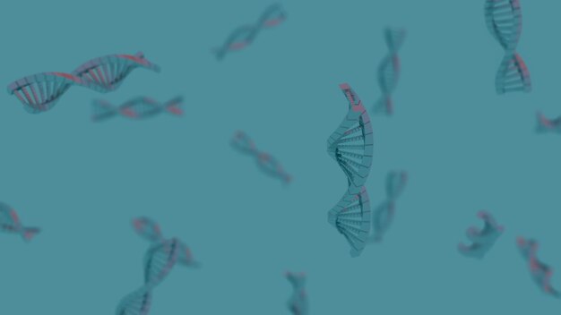 Foto concept van de evolutie van het menselijk dna in de verre toekomst