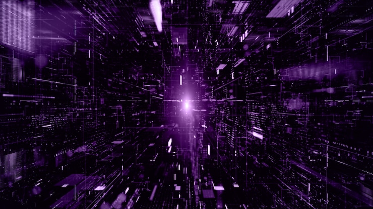 Foto concept van digitale cyberspace en digitale gegevensnetwerkverbindingen