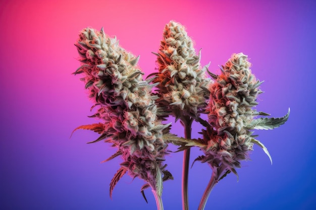 Foto concept van een cannabisplant