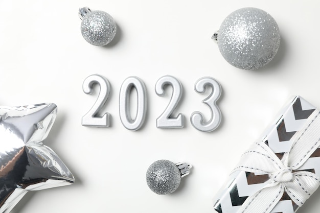 Concept van Gelukkig Nieuwjaar 2023 Gelukkig Nieuwjaar samenstelling