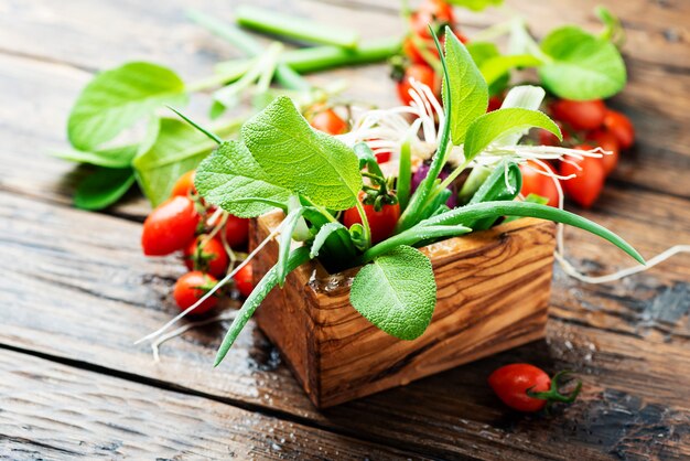 Concept van gezondheid veganistisch eten