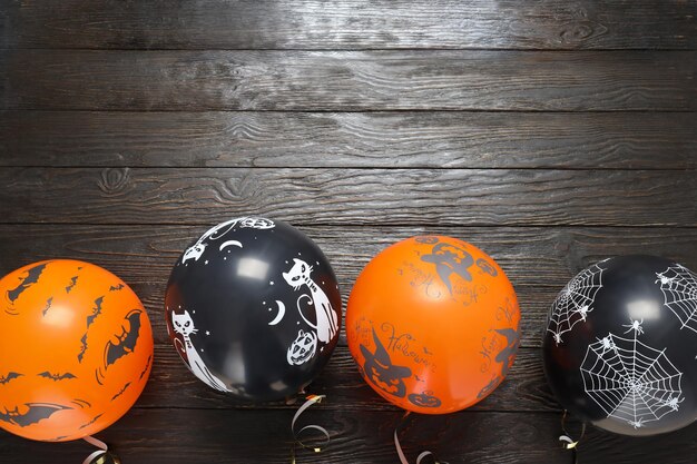 Concept van Halloween Halloween-ballonruimte voor tekst