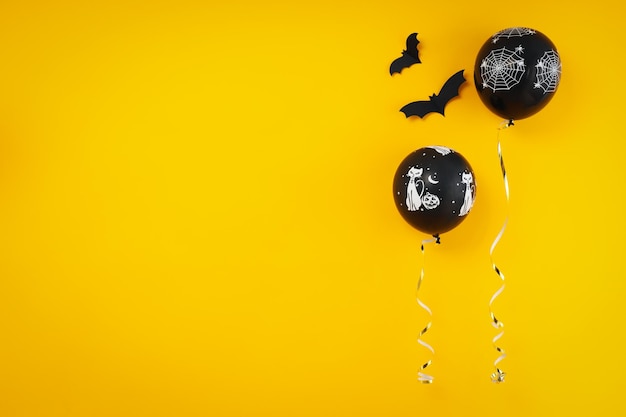 Concept van Halloween Halloween-ballonruimte voor tekst