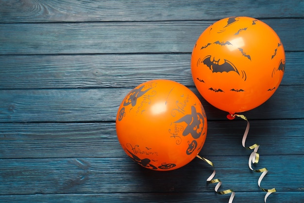 Concept van Halloween Halloween-ballonruimte voor tekst