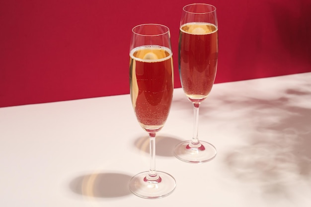 Concept van heerlijke alcohol drink smakelijke champagne