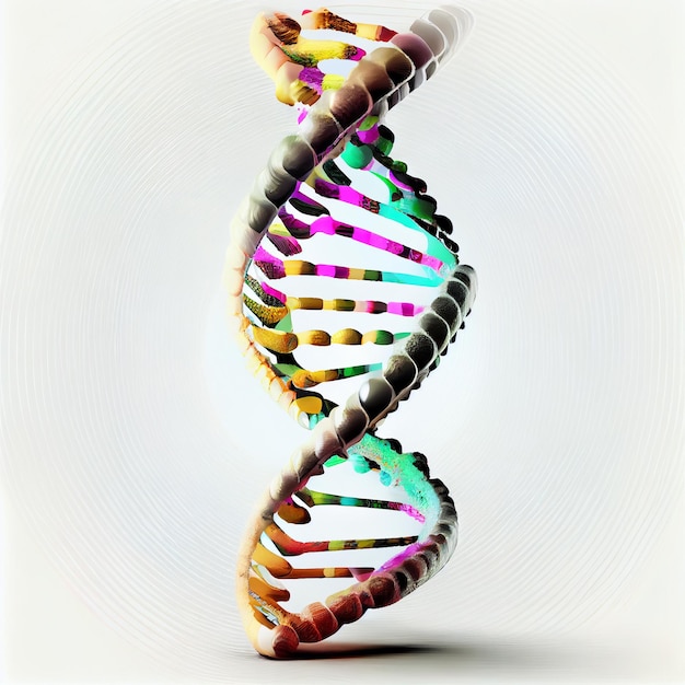 concept van het DNA wit onze zwarte achtergrond