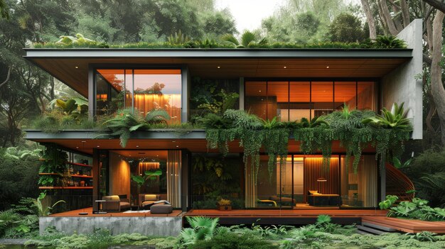 Concept van het eco-huis