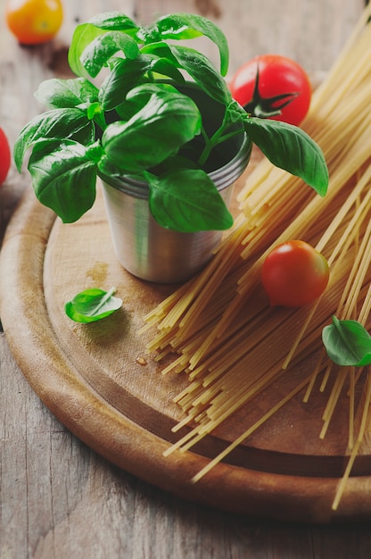 Concept van Italiaans eten met pasta