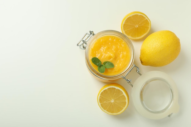 Concept van lekker eten lemon curd ruimte voor tekst