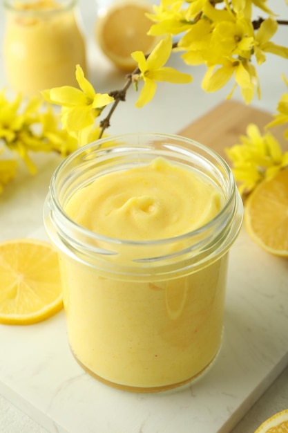 Concept van lekker eten met lemon curd