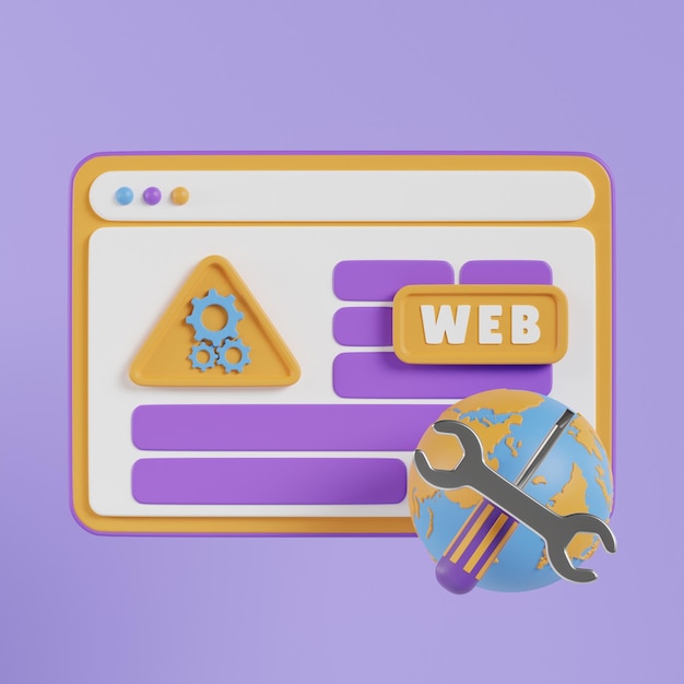 Concept van Seo-optimalisatie voor website en mobiele website Landing page template 3D Vector